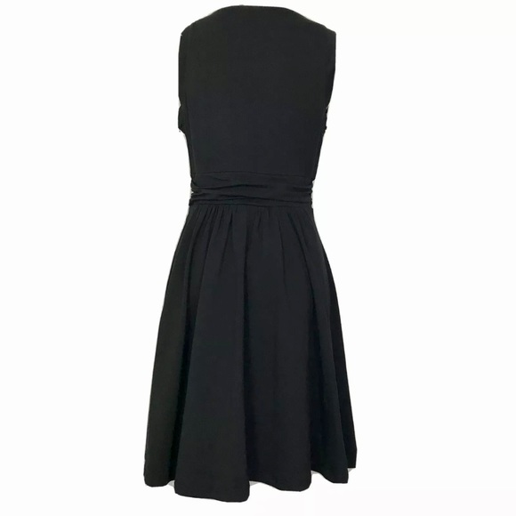 Belle Poque Retro Sleeveless Fit Flare A-line Black Dress - Picture 2 of 9